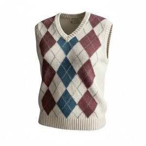 Vintage The Moors Shetland Wool Argyle Scotland Ireland Sweater Vest - Large